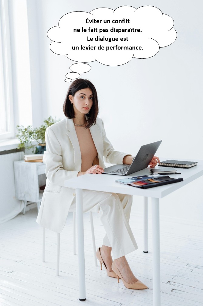 Peur du conflit, évitement, Coaching professionnel individuel ou d'équipe, prévenir et gérer les conflits, manager, dirigeant, collaborateur, entreprise, cohésion équipe